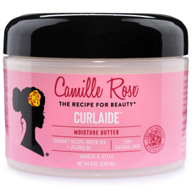 Camille Rose jar next to measuring tape showing 8 fl oz size for scale