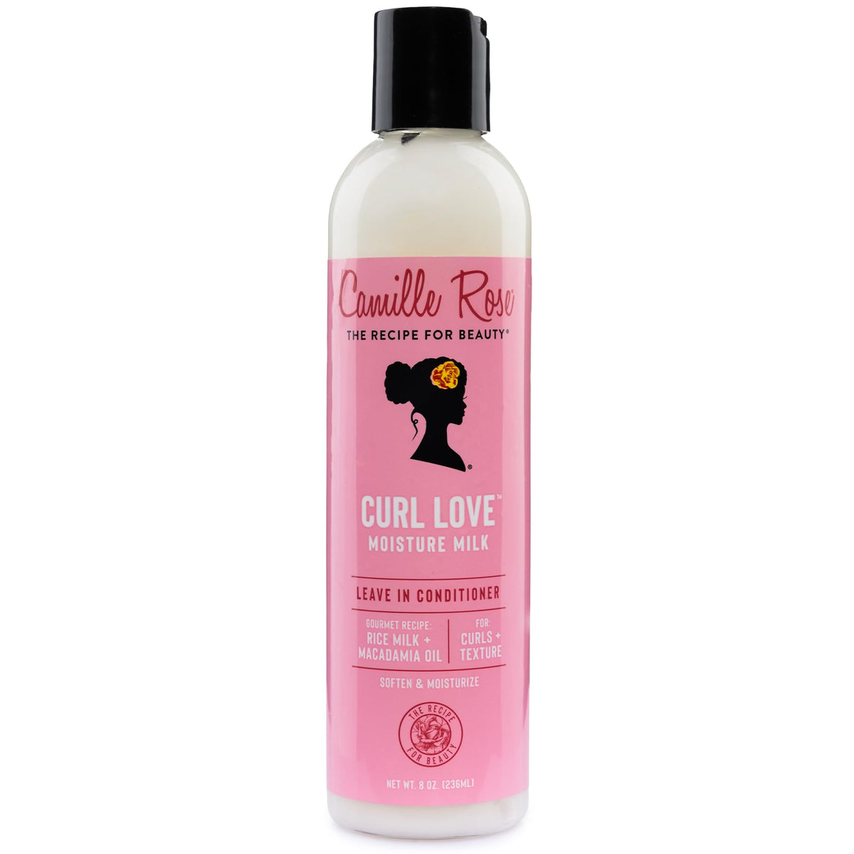 Camille Rose front bottle showing product label and size, highlights brand clarity