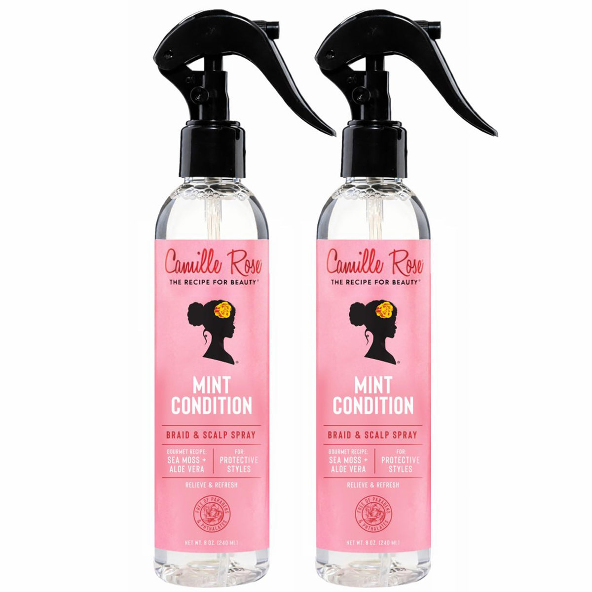 Camille Rose bottle front packaging showing product name and cooling benefits