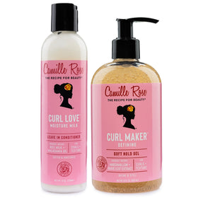 Camille Rose front packaging of both products showing set benefits