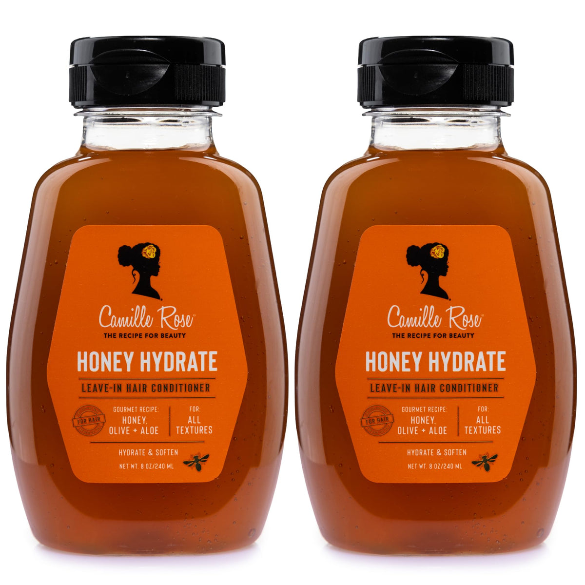 Camille Rose front packaging showing two bottles and benefits