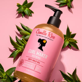 Camille Rose applied to wet hair demonstrating curl definition