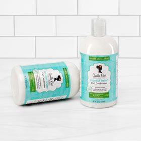 Camille Rose coconut water and oil ingredient focus showing natural hydration