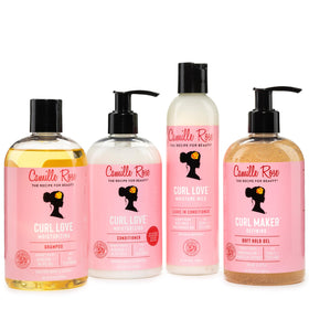 Camille Rose on bathroom shelf styled to showcase lifestyle use