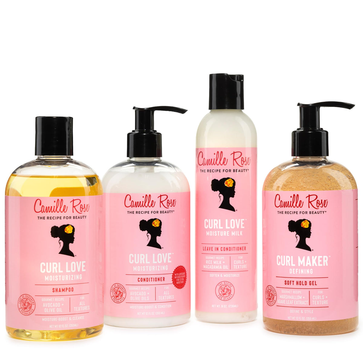 Camille Rose finished wash-and-go curls showing defined, frizz-controlled bounce