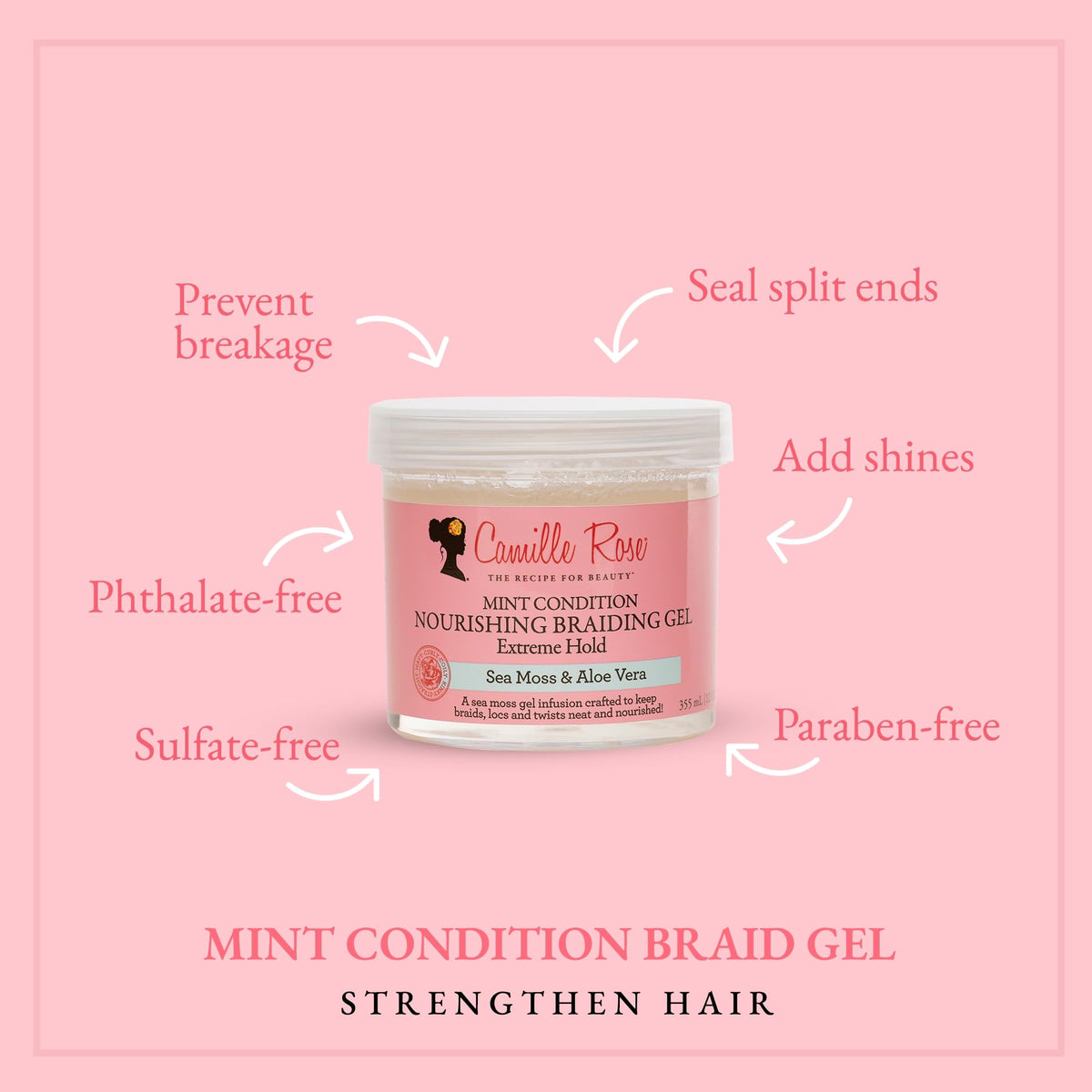 Applying Camille Rose gel to roots demonstrating neat parts and frizz control
