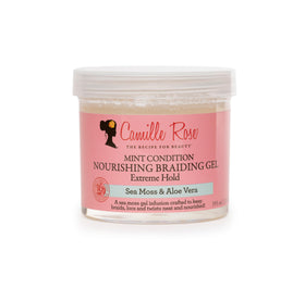 Camille Rose front packaging showing mint-condition braid gel and cooling benefits