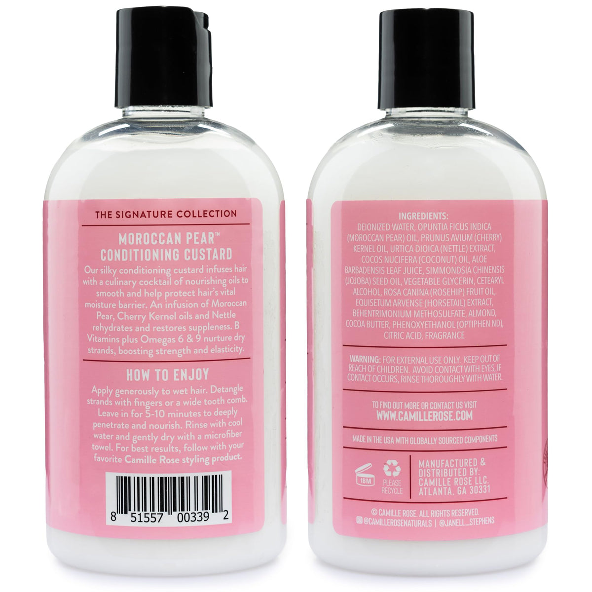 Camille Rose creamy custard texture close-up demonstrating rich moisturizing formula