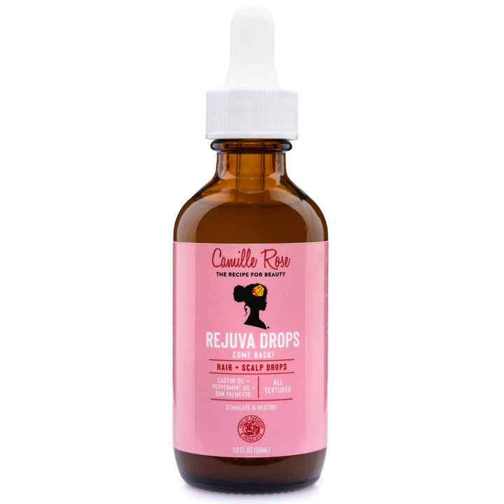 Camille Rose front bottle view showing label and size, promotes easy identification