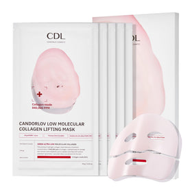 CANDORLOV front packaging showing five collagen hydrogel sheets and benefits