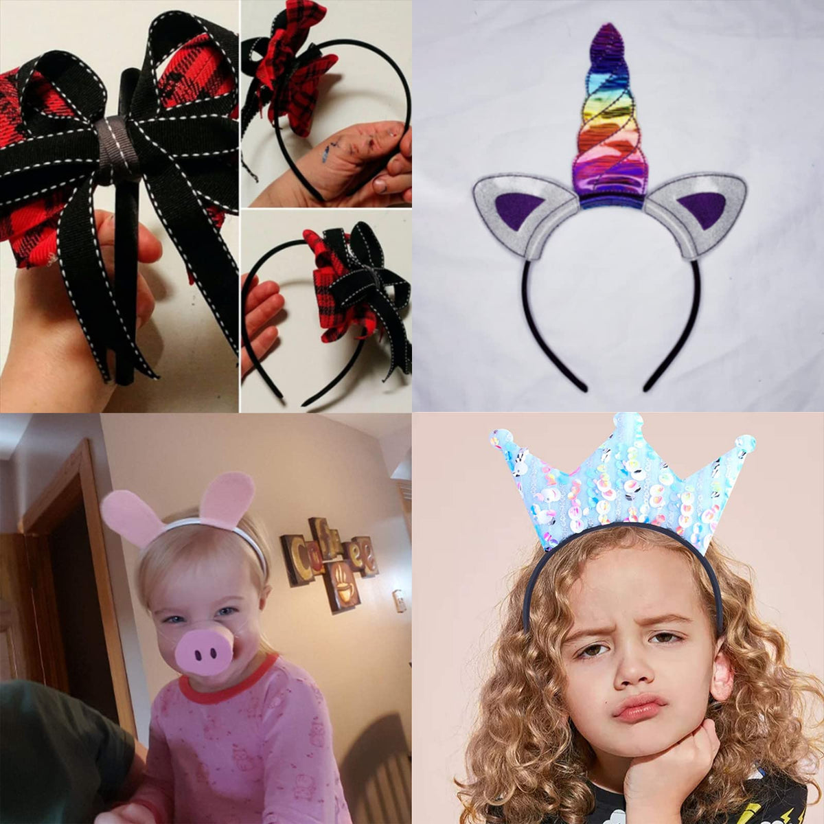 Candygirl hand holding a single thin headband illustrating lightweight comfort