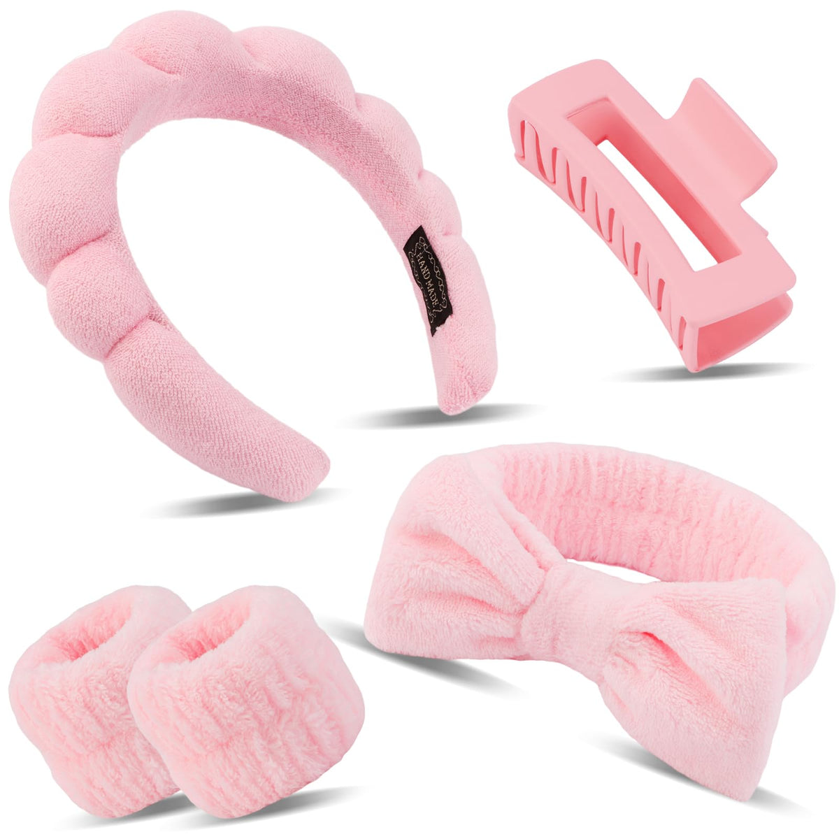 Canitor front packaging showing pink spa headband and wristbands set with neat presentation