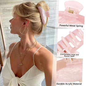 Canitor clip worn in half-up hairstyle offering tidy, stylish hold