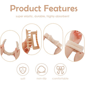 Canitor wristbands in hand showing size and absorbent convenience