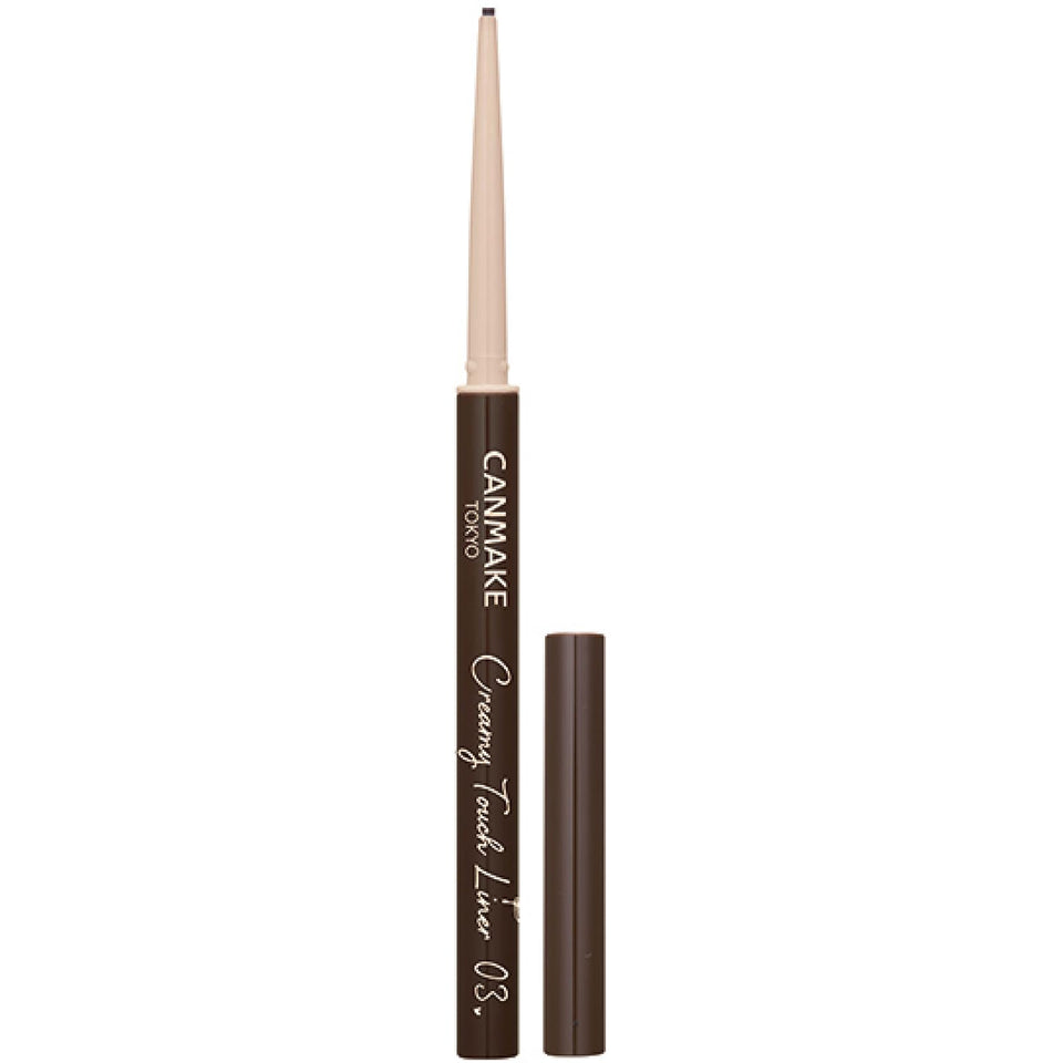 CANMAKE front packaging showing slim dark brown liner for precise definition