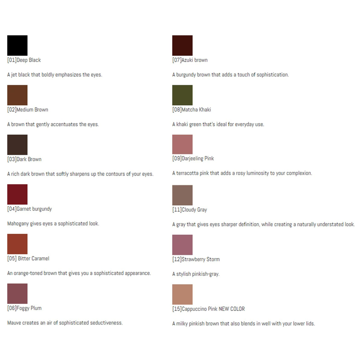 CANMAKE lifestyle eye swatch of Foggy Plum demonstrating soft definition benefit