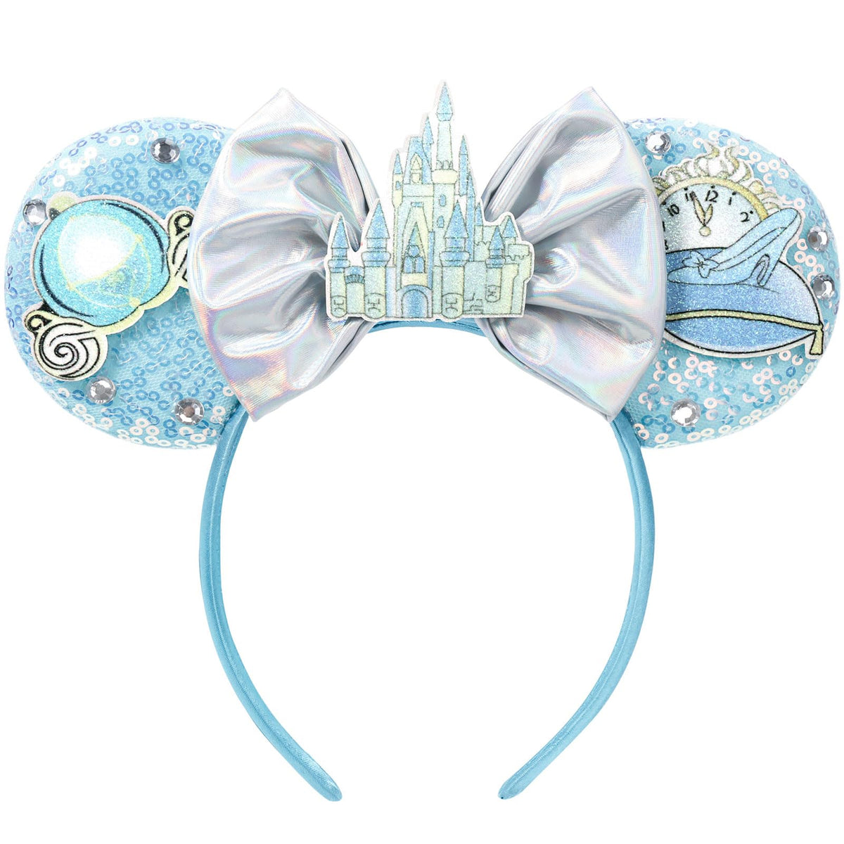 CANMIL front view castle headband showing ears and bow for playful style