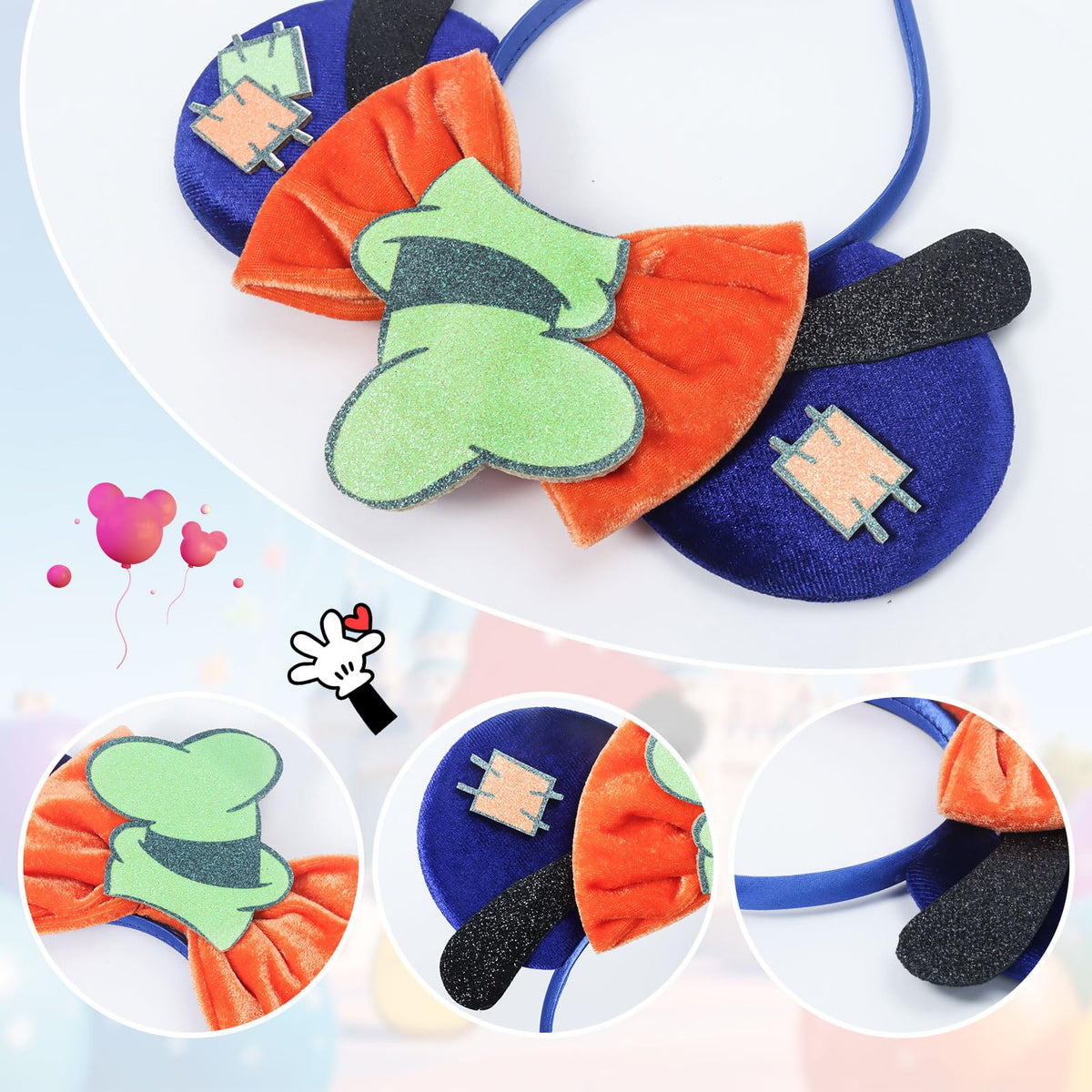 CANMIL close-up of orange bow stitching highlighting handmade detail and durability
