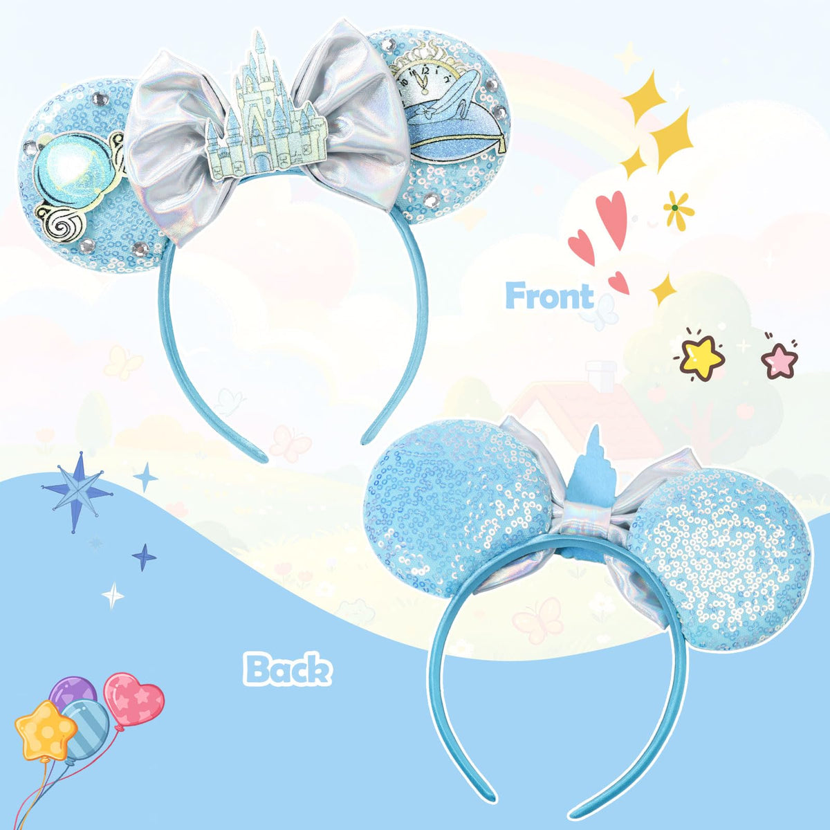 CANMIL headband next to adult hand showing size and easy portability