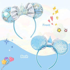 CANMIL headband next to adult hand showing size and easy portability