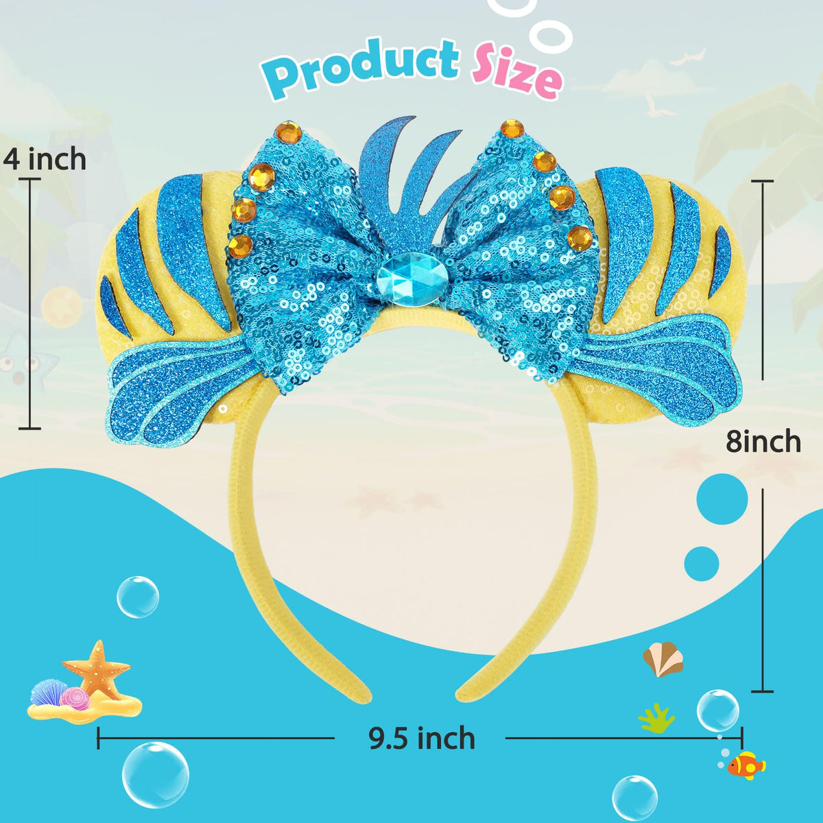 CANMIL headband beside a ruler for scale, shows size and proportion