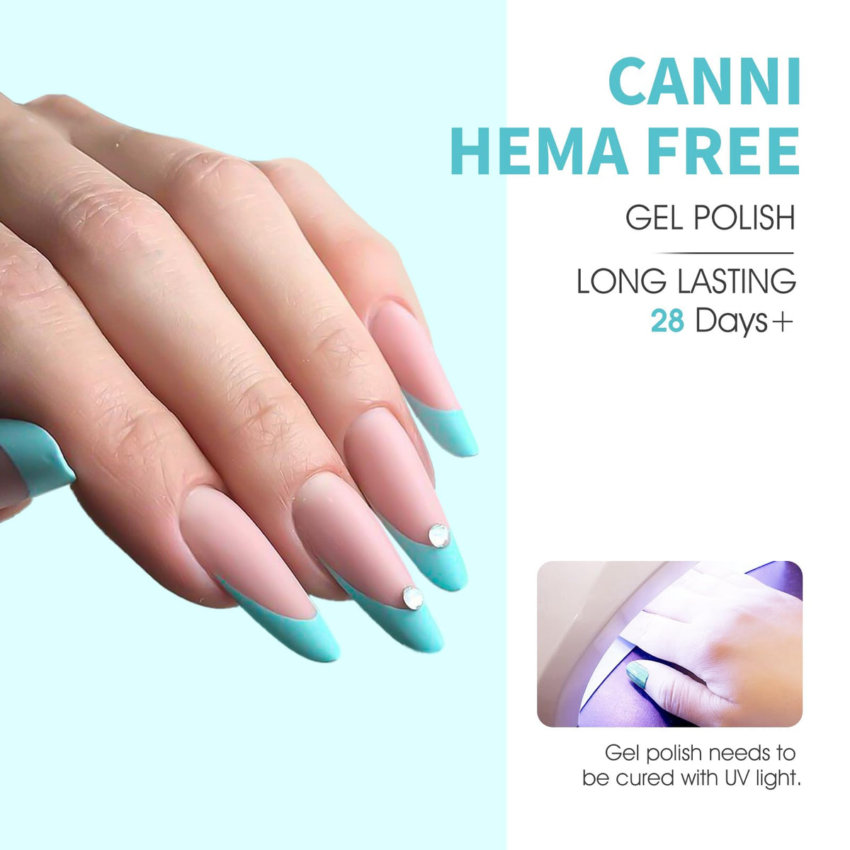 CANNI 3D crystal label closeup showing clear branding and accurate shade view