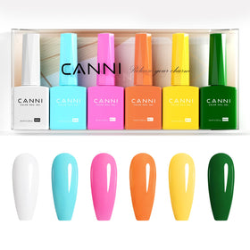 CANNI before and after manicure showing improved polish durability and gloss