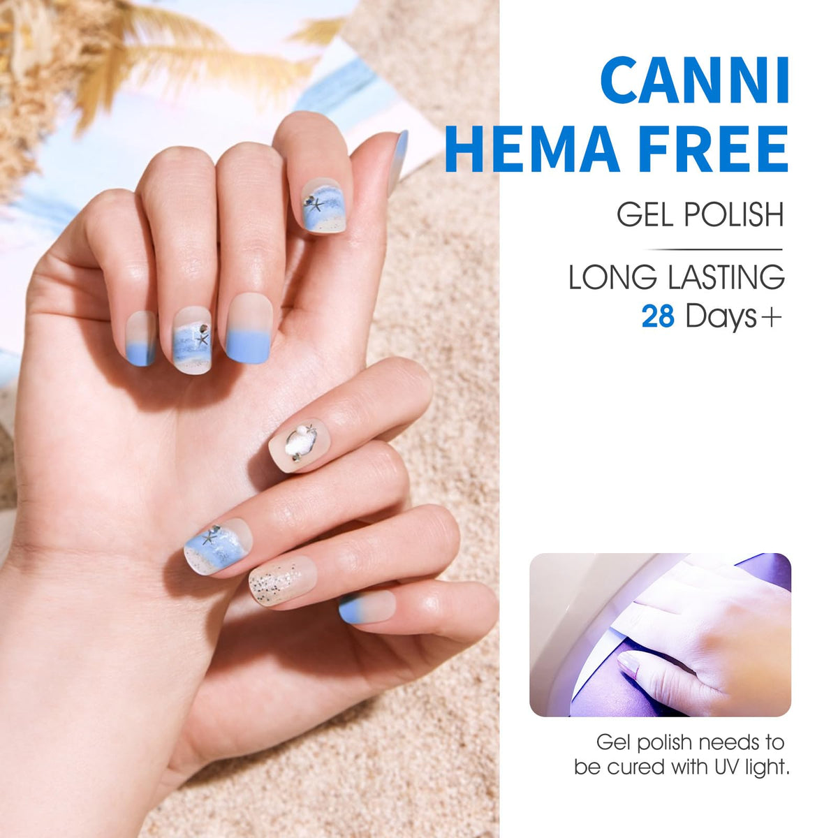 CANNI brush stroke texture on white card demonstrating smooth medium-viscosity application