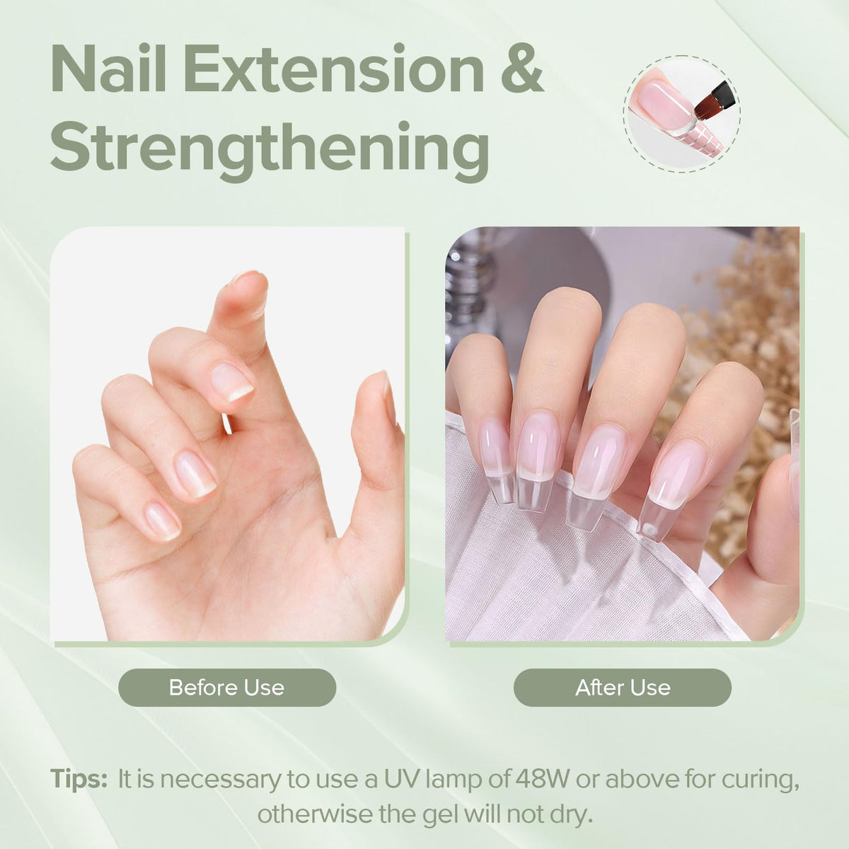 CANNI builder gel brush application on form illustrating easy sculpting