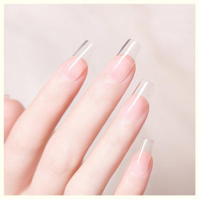 CANNI builder gel cured glossy nail swatch highlighting durable shine
