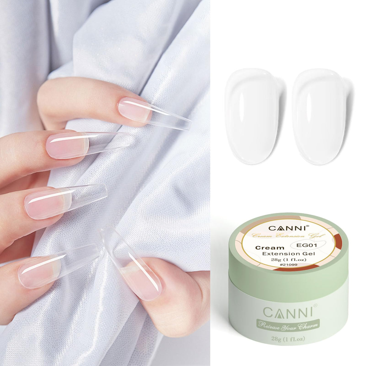 CANNI builder gel jelly texture close-up demonstrates smooth workability