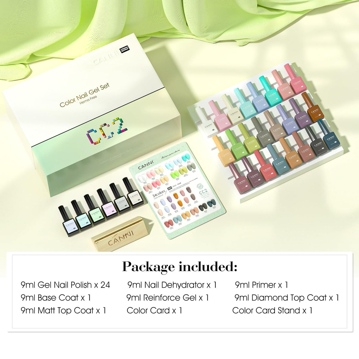CANNI brush stroke showing polish texture, smooth even-coverage benefit