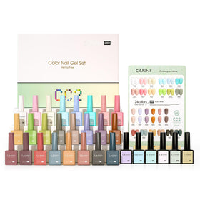 CANNI front packaging showing 30-piece gel polish set, clear view for buyers