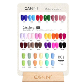 CANNI color bottles display for instant shade selection benefit