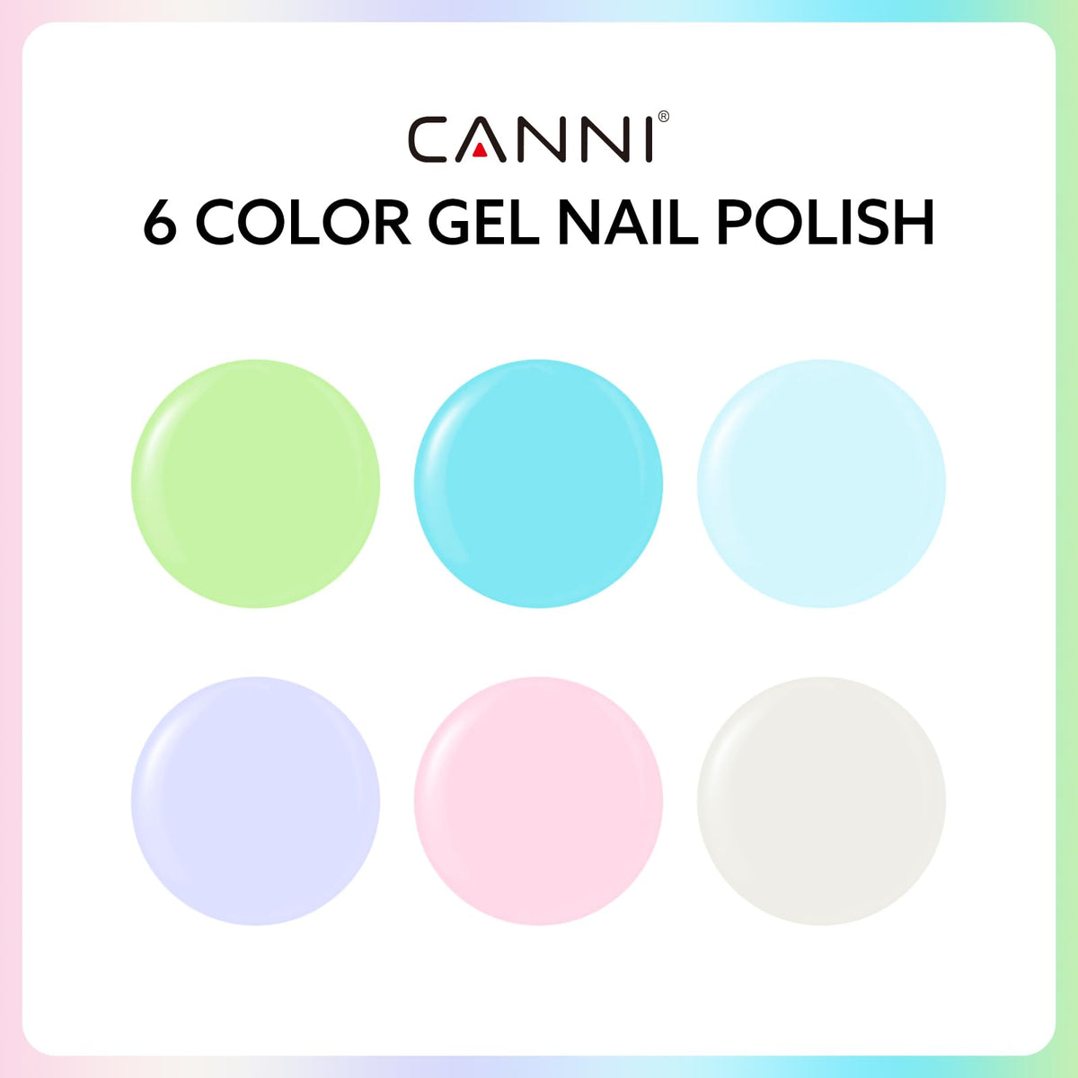CANNI color bottles lined up to quickly pick shades for streamlined manicures