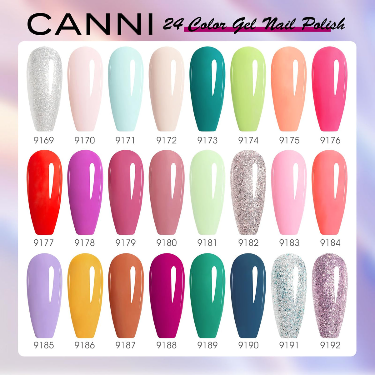 CANNI row of color-matched bottles displayed for quick color selection benefit