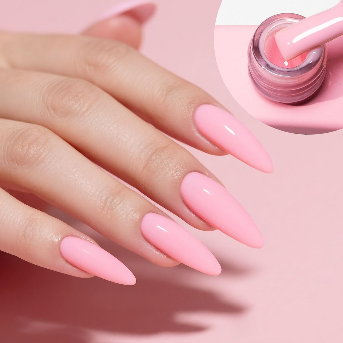 CANNI cured nails with shiny finish demonstrating long-lasting gloss