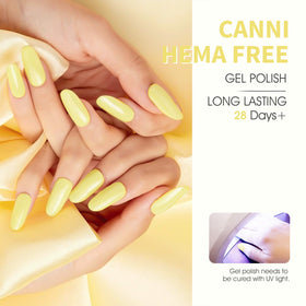 CANNI bottles curing under LED lamp demonstrating compatibility and quick curing benefits
