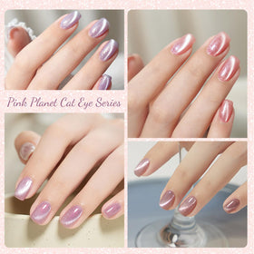 CANNI finished manicure with pink green purple shades, salon-quality shimmer benefit