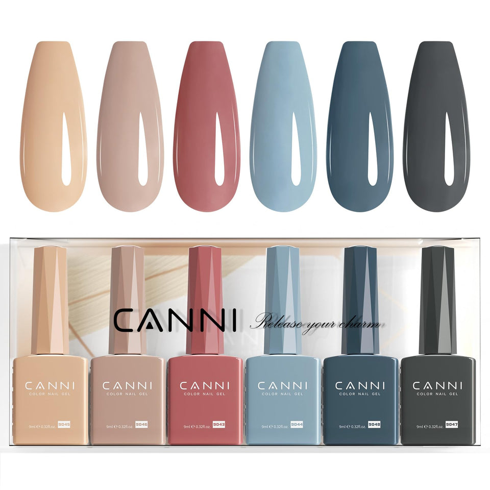 CANNI front packaging showing six color-coded bottles for quick selection