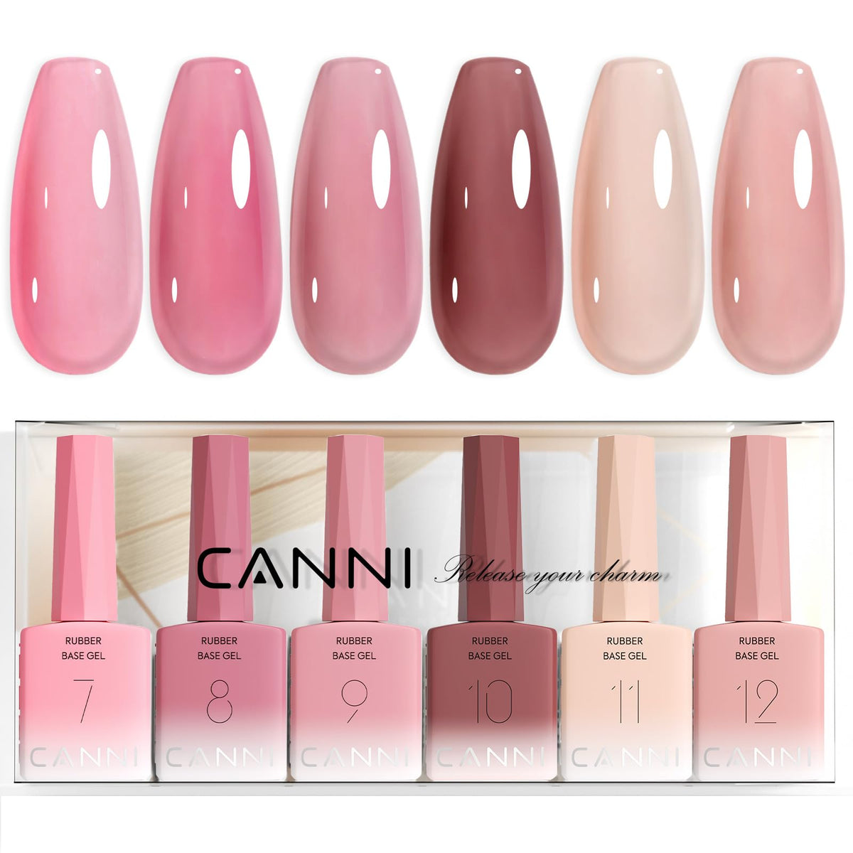 CANNI front packaging showing six color bottles for quick selection