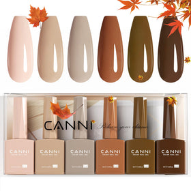 CANNI front packaging showing six nude brown bottles, ideal gift presentation