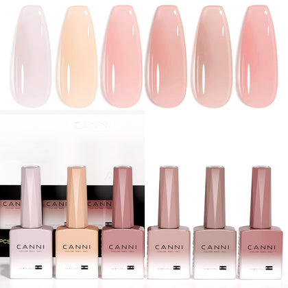 CANNI front packaging showing six neutral jelly gel bottles for easy selection