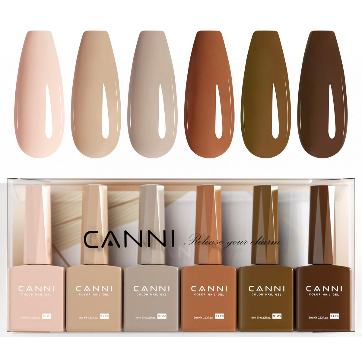 CANNI before-and-after glossy finished nails, long-lasting shine