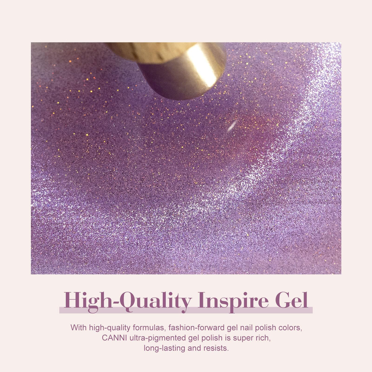 CANNI holographic silver polish reflecting light, multidimensional shine benefit