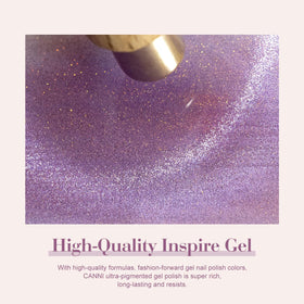 CANNI holographic silver polish reflecting light, multidimensional shine benefit