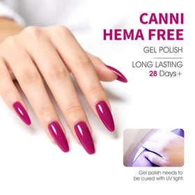 CANNI being used in salon to create a glossy manicure with even color payoff