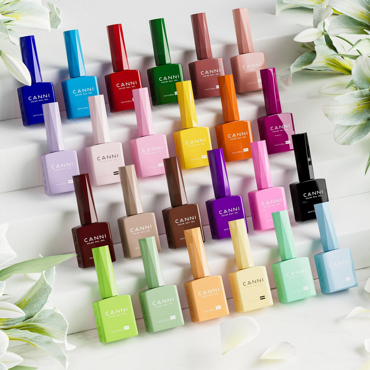 CANNI LED-cured nail sample showing glossy durable finish