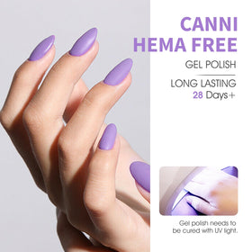 CANNI brush stroke of light violet showing smooth application benefit