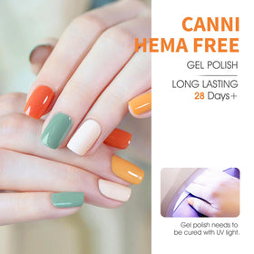 CANNI manicure in use on hand model displaying salon finish and long-lasting wear